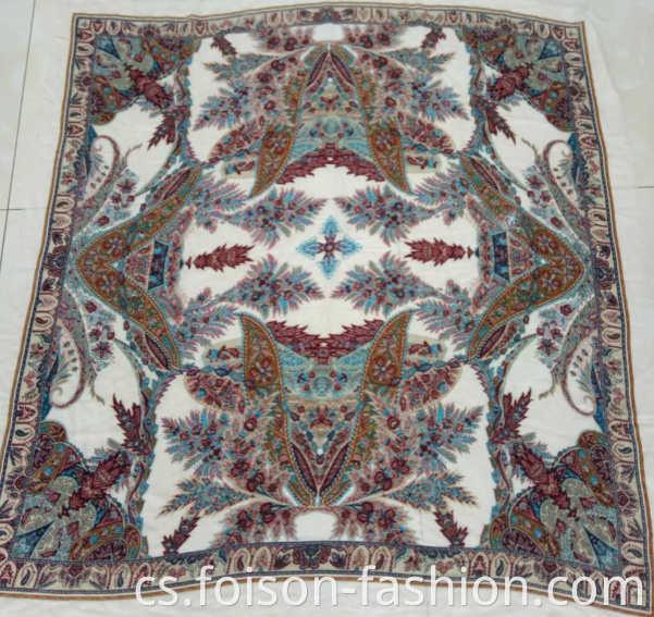 New Style Polyester Print Scarf Silk Square Scarf Colorful2